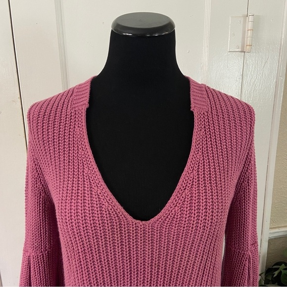 Free People Damsel Pullover Bell Sleeve Sweater Top - Picture 6 of 16